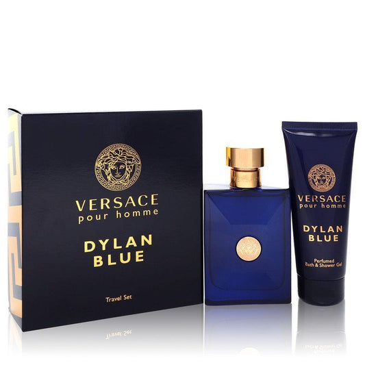 Versace Pour Homme Dylan Blue by Versace Gift Set - 3.4 oz Eau de Toilette Spray + 3.4 oz Shower Gel Men